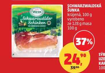 SCHWARZWALDSKÁ ŠUNKA krájená, 100 g
