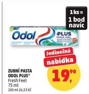 ZUBNÍ PASTA ODOL PLUS Fresh Feel, 75 ml Penny Market