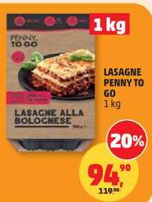 LASAGNE PENNY TO GO, 1 kg