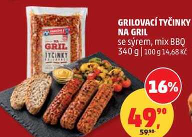 GRILOVACÍ TYČINKY NA GRIL se sýrem, 340 g