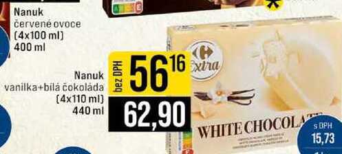 Nanuk vanilka+bílá čokoláda 4x110 ml 440 ml