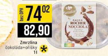 Zmrzlina čokoláda+orisky 1l