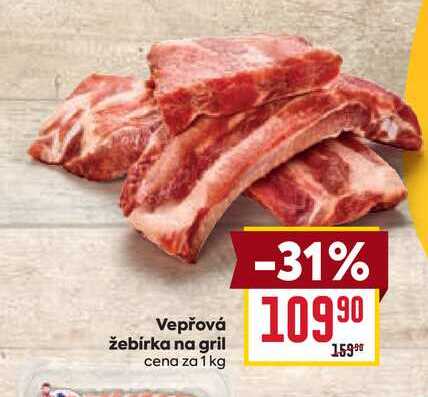 Vepřová Žebírka na gril cena za 1 kg