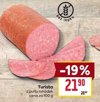 Turista z pultu lahůdek cena za 100 g