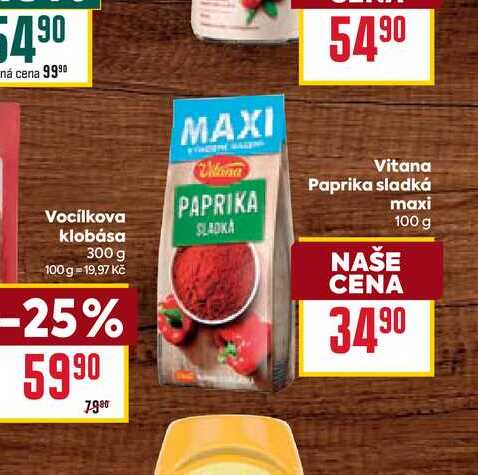 Vitana Paprika sladká maxi 100 g