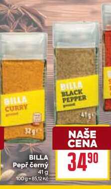 BILLA Pepř černý 41 g