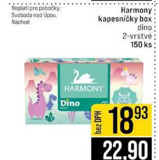 Harmony kapesničky box dino 2-vrstvé 150 ks