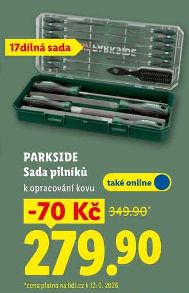 PARKSIDE Sada pilníků, k opracování kovu