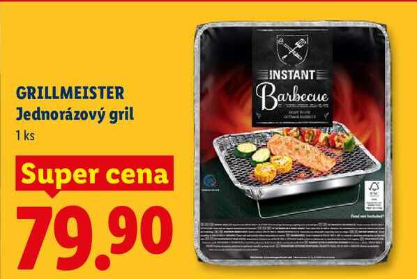GRILLMEISTER Jednorázový gril, 1 ks
