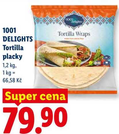 DELIGHTS Tortilla placky, 1,2 kg  