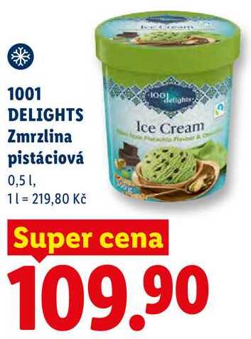 1001 DELIGHTS Zmrzlina pistáciová, 0,5 l