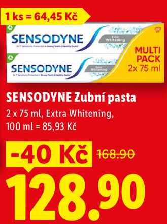 SENSODYNE Zubní pasta, 2x 75 ml Lidl