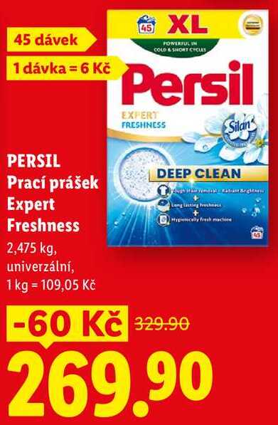 PERSIL Prací prášek Expert Freshness, 2,475 kg/45 PD Lidl