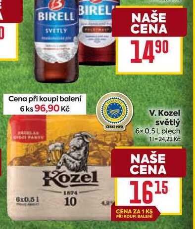  V. Kozel světlý 6x 0,51, plech 