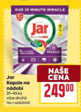 Jar Kapsle na nádobí 31-45 ks BILLA