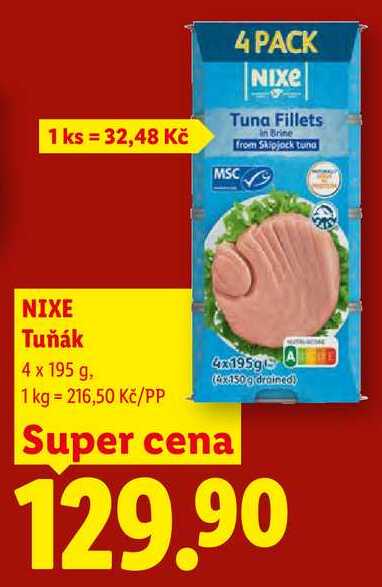 NIXE Tuňák, 4x 195 g 