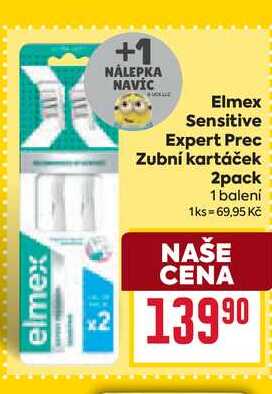Elmex Sensitive Expert Prec Zubní kartáček 2pack 1 balení 1ks BILLA