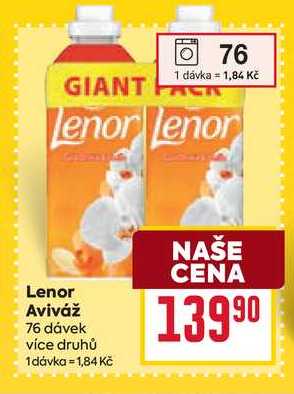 Lenor Aviváž 76 dávek BILLA