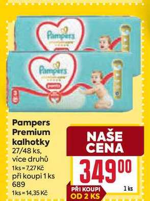 Pampers Premium kalhotky 27/48 ks