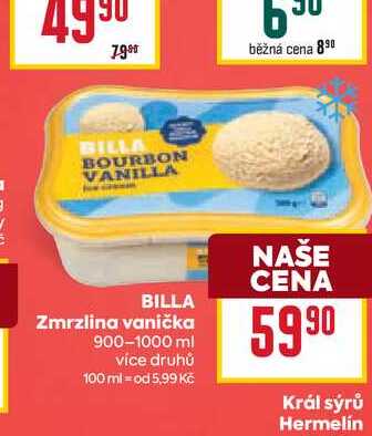 BILLA Zmrzlina vanička 900-1000 ml 