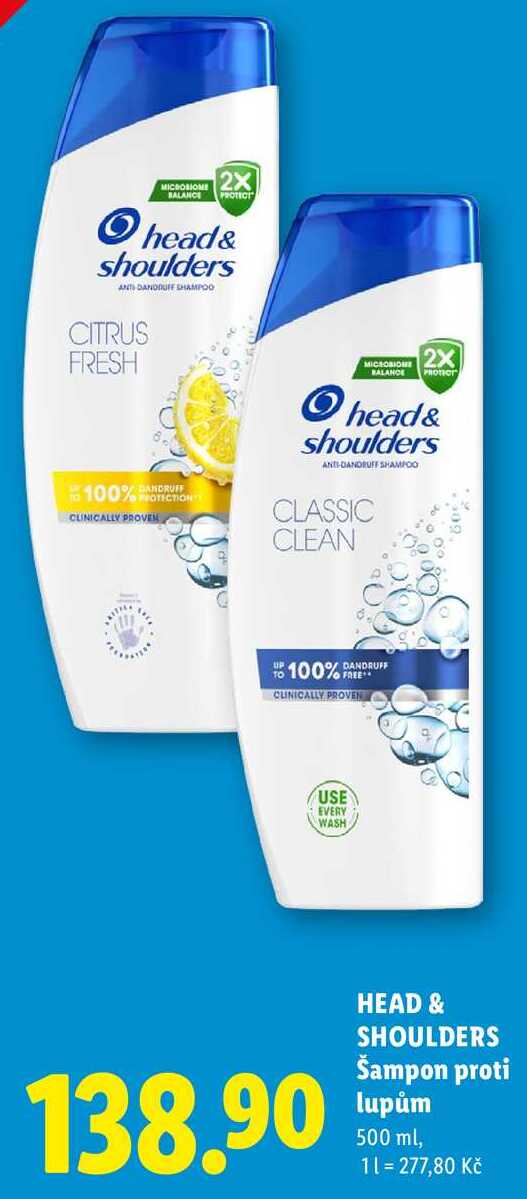 HEAD & SHOULDERS Šampon proti lupům, 500 ml Lidl