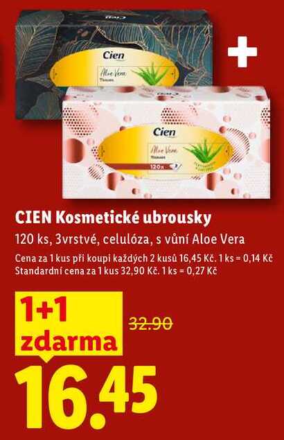 CIEN Kosmetické ubrousky, 120 ks Lidl