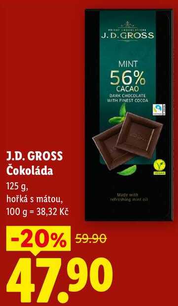 J.D. GROSS Čokoláda, 125 g