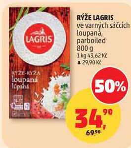 RÝŽE LAGRIS ve varných sáčcích loupaná, parboiled, 800 g