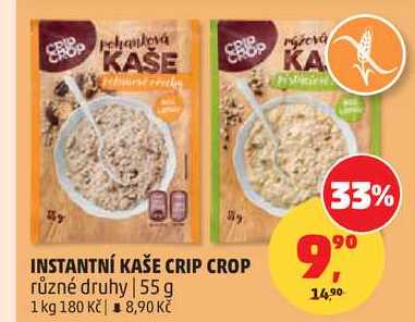 INSTANTNÍ KAŠE CRIP CROP různé druhy, 55 g