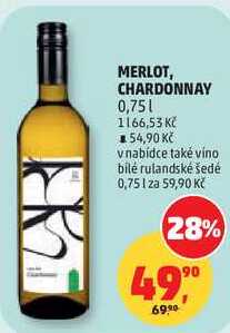 MERLOT, CHARDONNAY, 0,75 l