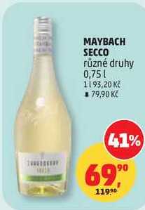 MAYBACH SECCO různé druhy, 0,75 l