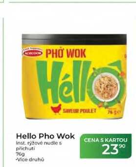 Hello Pho Wok Inst. rýžové nudle s příchuti 76 g