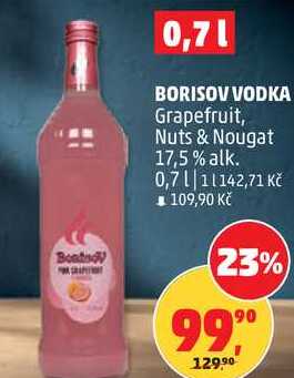 BORISOV VODKA Grapefruit, 17,5% alk., 0,7 l
