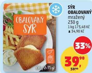 SÝR OBALOVANÝ mražený, 230 g
