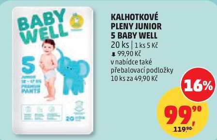 KALHOTKOVÉ PLENY JUNIOR 5 BABY WELL, 20 ks 