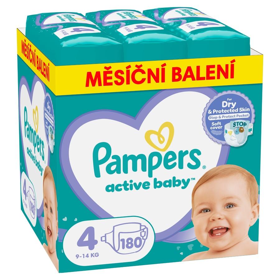 Pampers Active Baby 4 plenky 9-14kg 180 ks