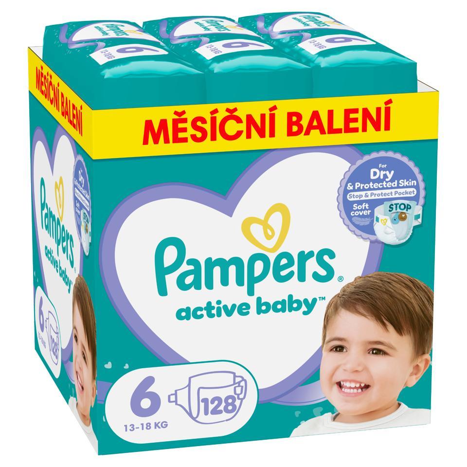 Pampers Active Baby 6 plenky13-18kg 128 ks Lékárna LEMON