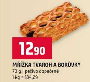 MŘÍŽKA TVAROH A BORŮVKY 70 g pečivo dopečené