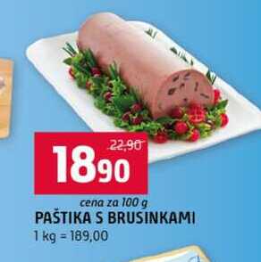 PAŠTIKA S BRUSINKAMI 100g