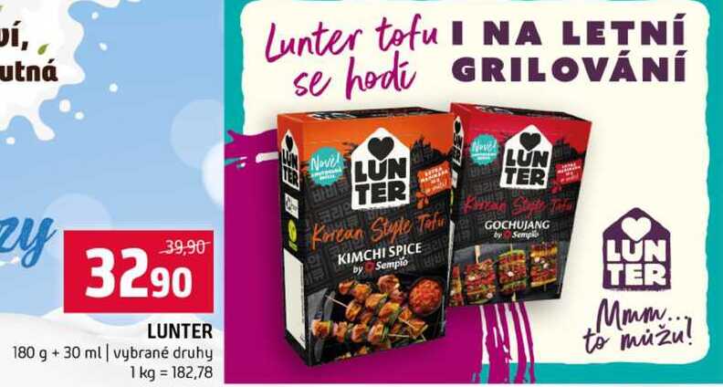 LUNTER 180 g + 30 ml vybrané druhy