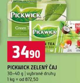PICKWICK ZELENÝ ČAJ 30-40 g vybrané druhy