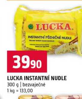 LUCKA INSTANTNÍ NUDLE 300 g bezvaječné