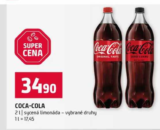 COCA-COLA 2l sycená limonáda vybrané druhy