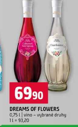 DREAMS OF FLOWERS 0,75l vino vybrané druhy