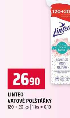 LINTEO VATOVÉ POLŠTÁŘKY 120 +20 ks Terno
