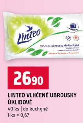 LINTEO VLHČENÉ UBROUSKY ÚKLIDOVÉ 40 ks do kuchyně Terno