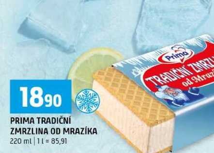 PRIMA TRADIČNÍ ZMRZLINA OD MRAZÍKA 220 ml 
