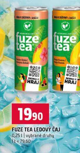 FUZE TEA LEDOVÝ ČAJ 0,25l vybrané druhy