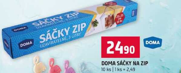 DOMA SÁČKY NA ZIP 10 ks