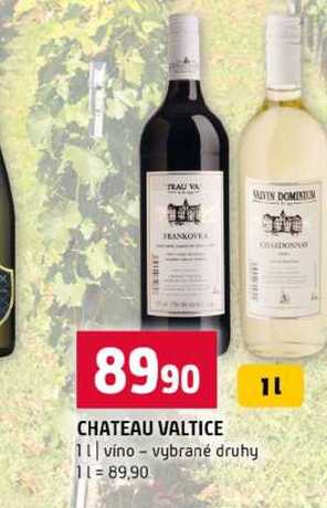 CHATEAU VALTICE 1l vino vybrané druhy